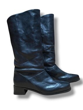 Vintage Markon black leather Shelly boots